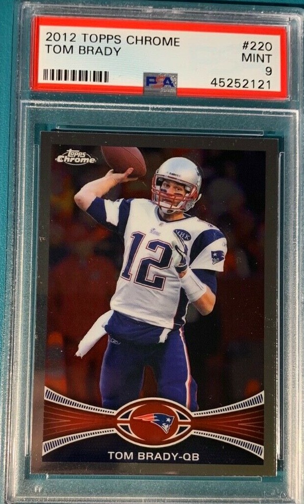 2012 Topps Chrome Football #220 Tom Brady PSA 9