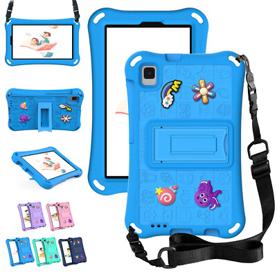 For Samsung Galaxy Tab A9 Plus/A9 Cute Kids Case Protective Lanyard Stand Cover