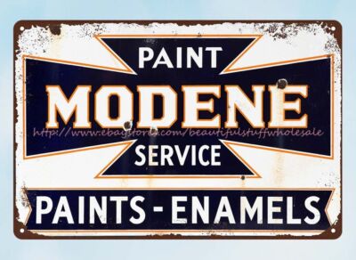 Modene Paints and Varnishes metal tin sign indoor bedroom ideas
