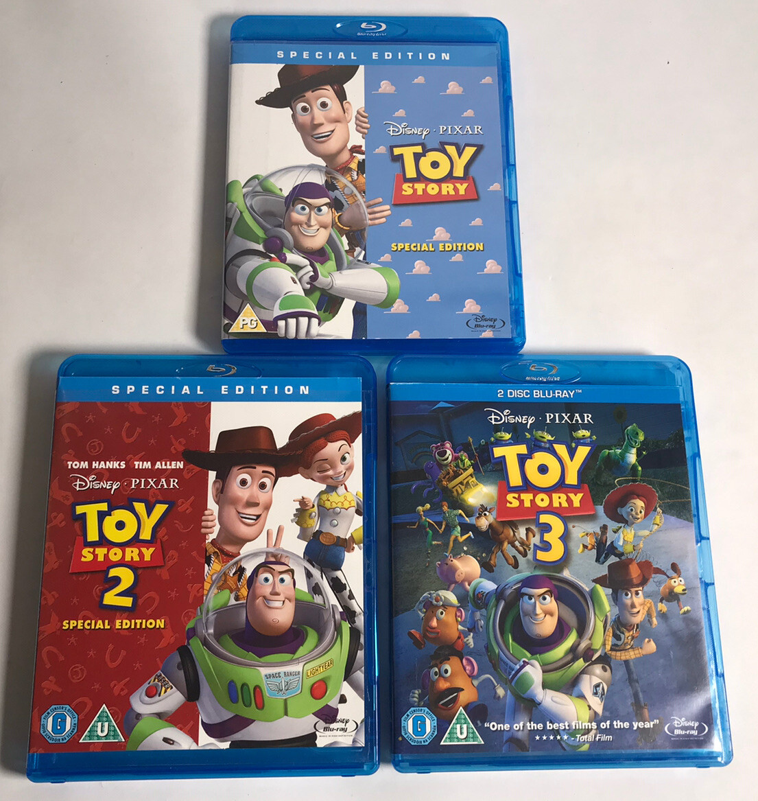 DVD Toy Story 1, 2 &3 Blu-Ray DVD Special Edition Disney Pixar 3