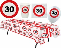 Geburtstag-S Party Set Deko 30 Jahre Partygeschirr Tischdecke Ballons 45 Tlg. Kk