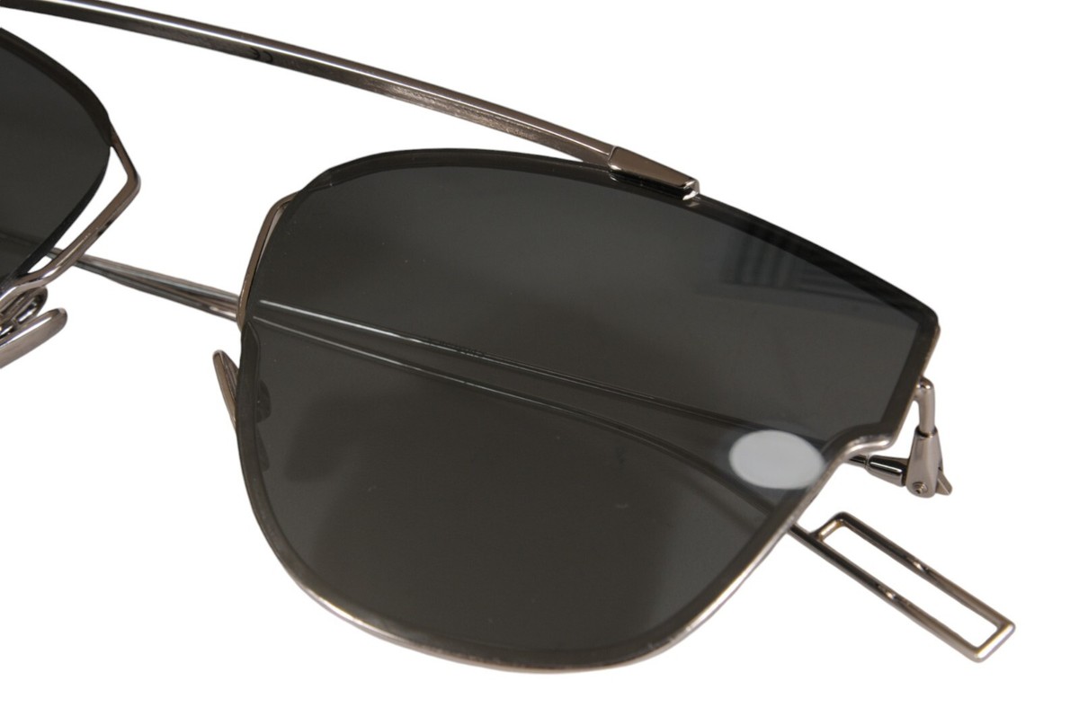 Dior Homme Men 0204s Sunglasses Gray Silver Oval Shades Made In 