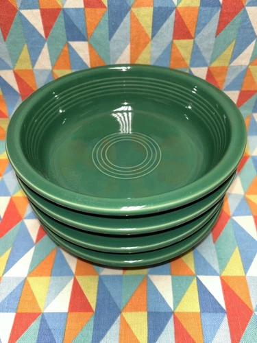 FIESTA 4 NEW Jade Green  7” medium BOWLS 19 oz Fiestaware FREE SHIPPING