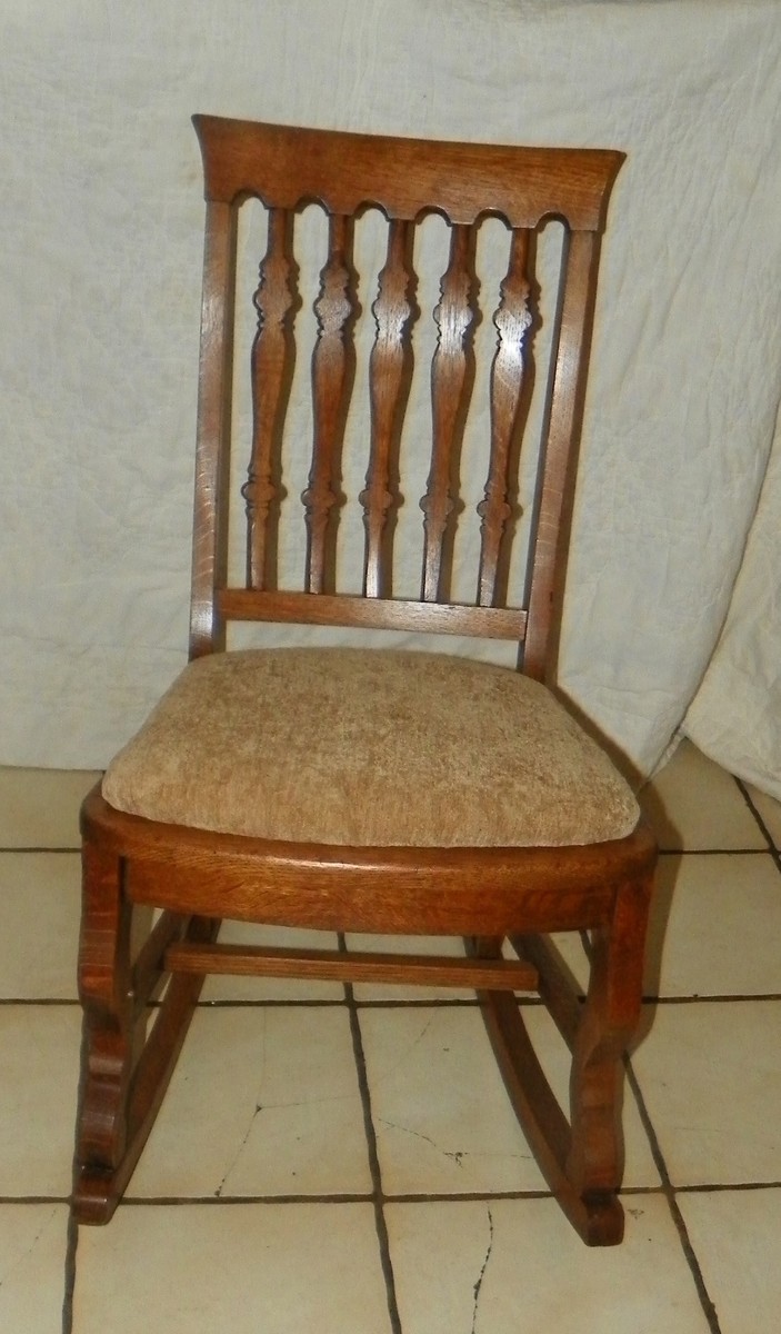 Quartersawn Oak Sewing Rocker / Rocking Chair (R174) | eBay