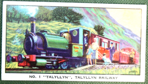TALYLLYN RAILWAY  Welsh Narrow Guage  Vintage 1965 Illustrated Card  CD21MS - Afbeelding 1 van 2