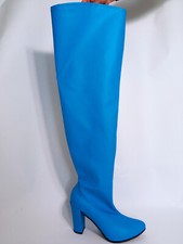 Crotch Kunstleder blau , Gr. 40 - 47  RV, neu, 11 cm Absatz Bolingier Poland