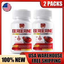  2 Pack Berberine HCL 1200mg High Potency Anti-inflammatory,Blood Sugar Support