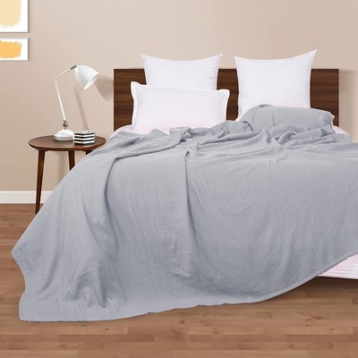 BOUTIQUO 100% Cotton Bed Blanket, Breathable Thermal Blanket Full - Queen  Size, | eBay