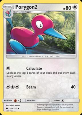 Pokemon Porygon2 (104/188) Burning Shadows LP | eBay