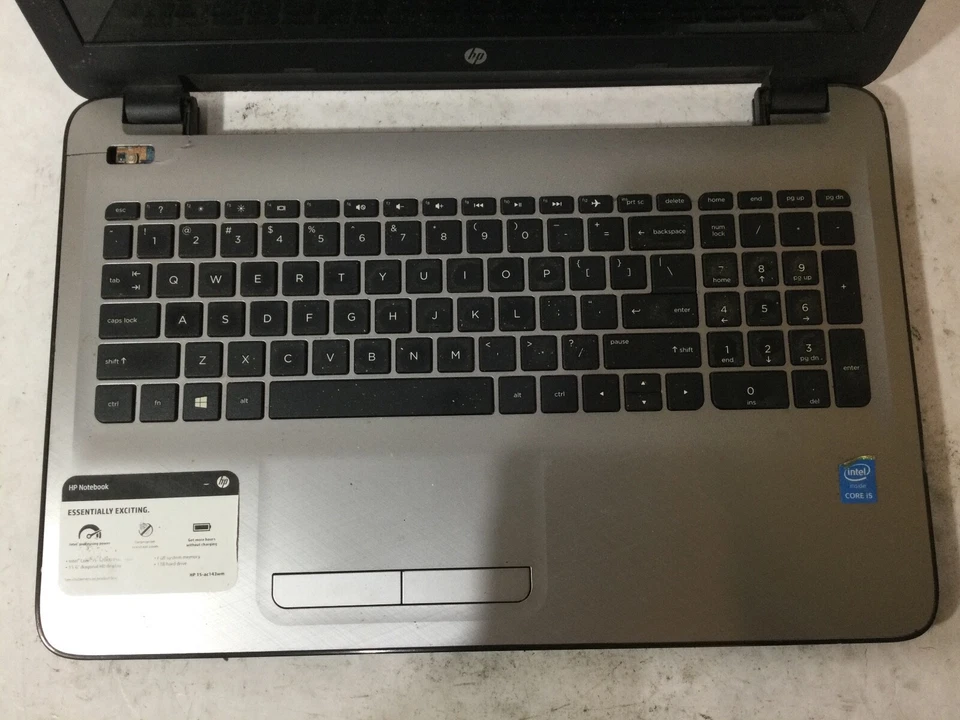 HP NOTEBOOK 15-AC143WM - FOR PARTS - INTEL I5 - NO RAM - READ DESCRIPTION - BB!! - Image 3 of 4