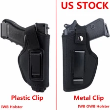Tactical IWB OWB Pistol Gun Holster Right Hand Concealed Carry Belt Gun Holster