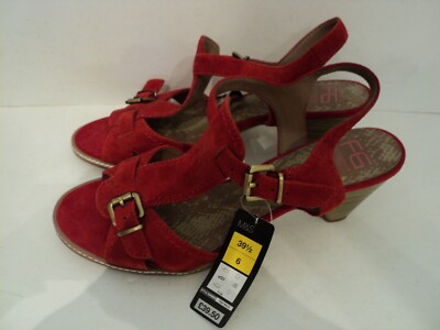 MARKS SPENCER M&S FOOTGLOVE Women Red Leather