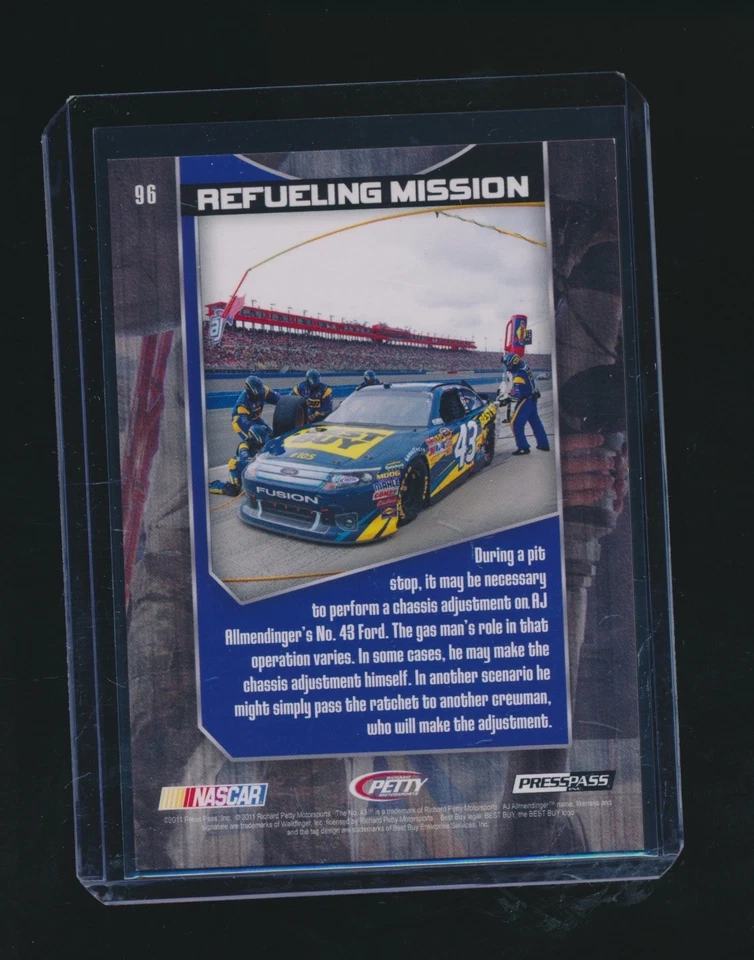 REFUELING MISSION 2011 PRESS PASS STEALTH PLATINUM PARALLEL 03/25 #96 CRIMPED - Image 2 of 2