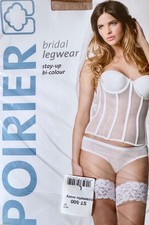 ELEGANTE BRAUT-STAY-UPS VON POIRIER (MODELL ST-500), GR. L, NEU