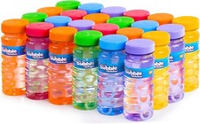 24 Pcs Bubble Bottles with Wand Assortment for Kids, 4oz Blow Bubbles Solution N