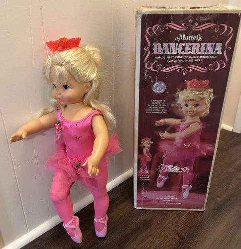VINTAGE MATTEL 1968 DANCERINA DOLL WITH BOX AND INSTRUCTIONS-WORKS / TESTED RARE