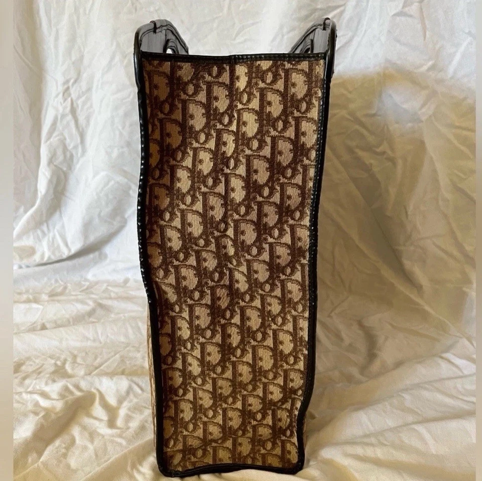 Christian Dior Oblique Fold over Tote Envelope 2way Clutch - Image 3 of 4