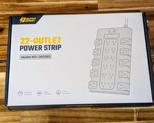 SUPERDANNY Power Strip Surge Protector with 22 AC Outlets