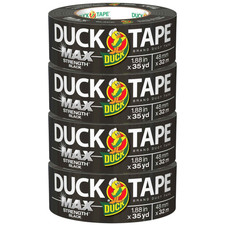 Duck Brand Max Strength Duct Tape: 1.88 in. x 35 yds. Black  4 Rolls 