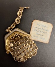Vintage Gold Mesh Coin Purse - Patented Mesh System - Collectible Mini Purse