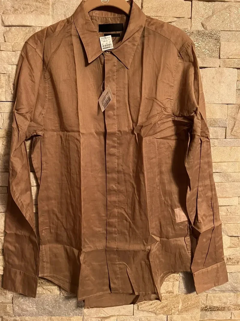 Alexander McQueen — ALEXANDER MCQUEEN COFFEE COLOR SHIRT ITALY SIZE 48 US S