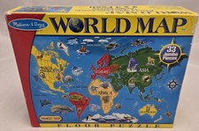 World Map Floor Puzzle 33 Piece Kids Jigsaw Puzzle 3 x 2 Ft Melissa  Doug