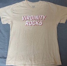 Danny Duncan 'Virginity Rocks' T-Shirt Beige Size Lg, Large. Excellent Condition