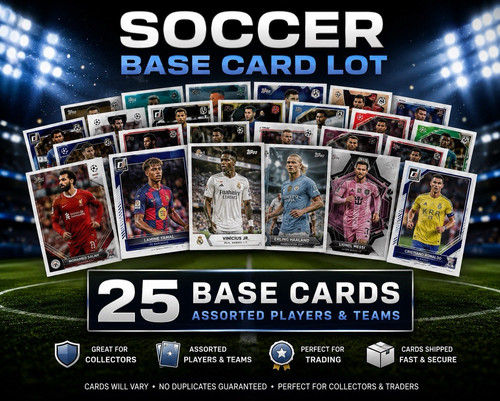 25 Soccer Base Card Lot No Duplicates Topps Panini Donruss Stars & Rookies