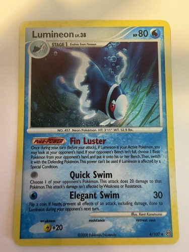 Lumineon 4/100 Stormfront Holo Pokemon TCG LP
