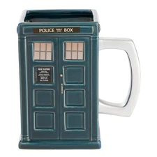 Vandor Doctor Who S11 Tardis 20 oz. Ceramic Sculpted Mug, 5.5 x 3.75 x 5.5