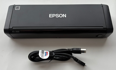 #ad Epson Workforce ES 200 Document Scanner Model J391B W Cable No Power Cord $124.97
