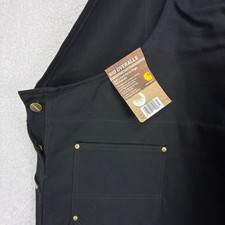 Carhartt Quilt Lined Zip-To-Thigh Bibs Overalls Mens 52x30 R41 BLK Black NWT