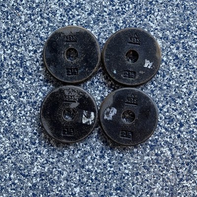 Set Of Keys 2.5 lb Pancake Barbell Weight Plates, standard 1'', x 4 (10lb Total)