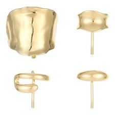 4 Pcs Hair Cuffs for Ponytails, Gold Hair Clips Metal Long High Ponytail Cuff...