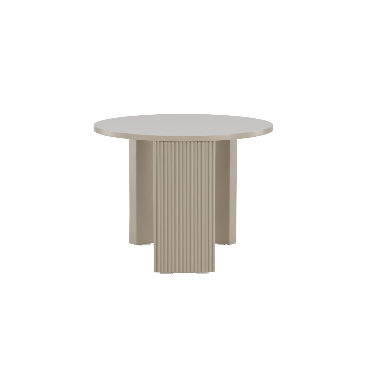 Table basse nervurée Bristol beige 60cm pour salon moderne - 4