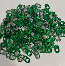 100 Green Aluminum Pop/Pull Tabs (Beer Soda) Colored For Arts/Crafts or Scrap.