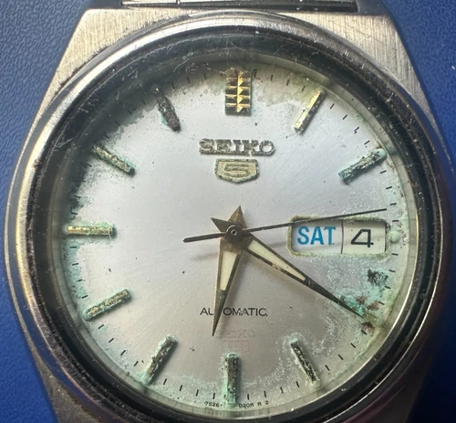 Seiko 5 7S26-8760 Automatic Day Date Watch Parts Repair Original Bracelet