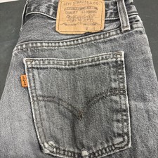 Levis 505 Jeans New Mens Regular Fit Straight Leg New Gray/faded Black Pre-owned