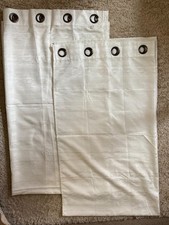 2x great blackout curtain 135x245 white cream textured soft eyelets