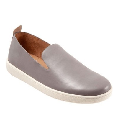 SAVA Nell Flat Italian Leather Slip on Shoe, Size 11.5/12, Euro 42, Gray, NWT