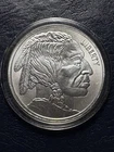 1 Troy ounce 0.999 Fine Silver Round Buffalo in capsule