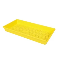 SUNPACK 10” x 20” Indoor Gardening Mesh Plastic Seeding Tray, Yellow, 2.3”