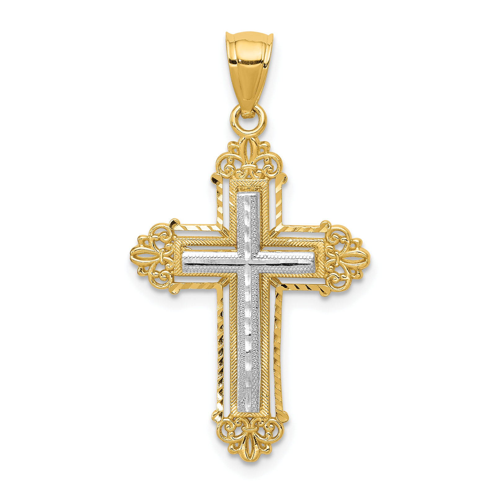 Diamond Cross Necklace For Women Avariah 14K Gold Diamond Cross