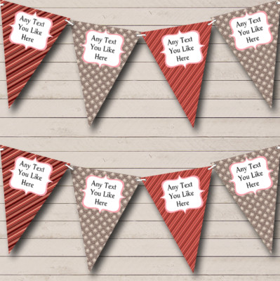 Party Banner Wimpel Shabby Chic Koralle personalisiert Hochzeitslocation oder Empfang