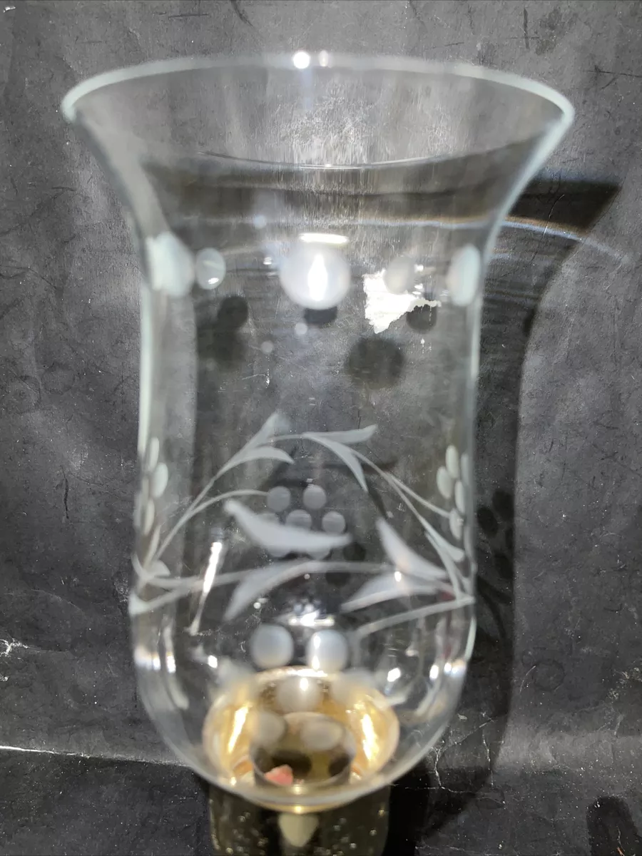 Etched glass hurricane shades deals