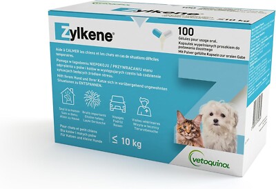 Zylkene 75mg 10 Kapseln - Hunde und Katzen unterstützung in stressigen Situation