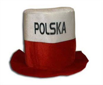 Polen Funhat ''POLSKA'' EM Fan POL EM WM Fan Zylinder Poland Polska Hat Hut NEU