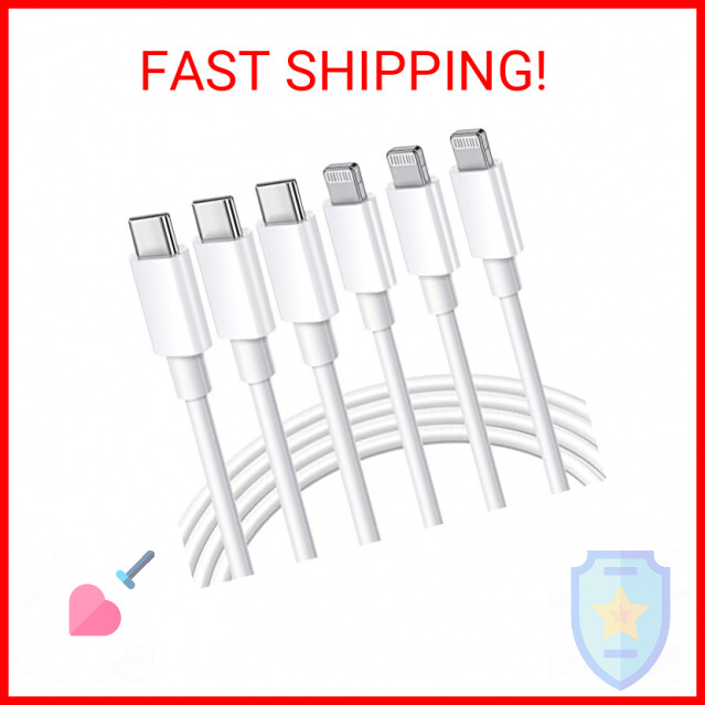 MFi Certified USB C to Lightning Cable 3Pack 10FT Fast Charging for iPhone-image
