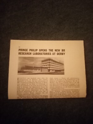 Di27  Ephemera 1964 Article Research Laboratories Open In Derby B R 