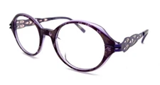 NEW BOZ REFLEX 7282 VIOLET FLORAL AUTHENTIC EYEGLASSES 48 – 20 – 136